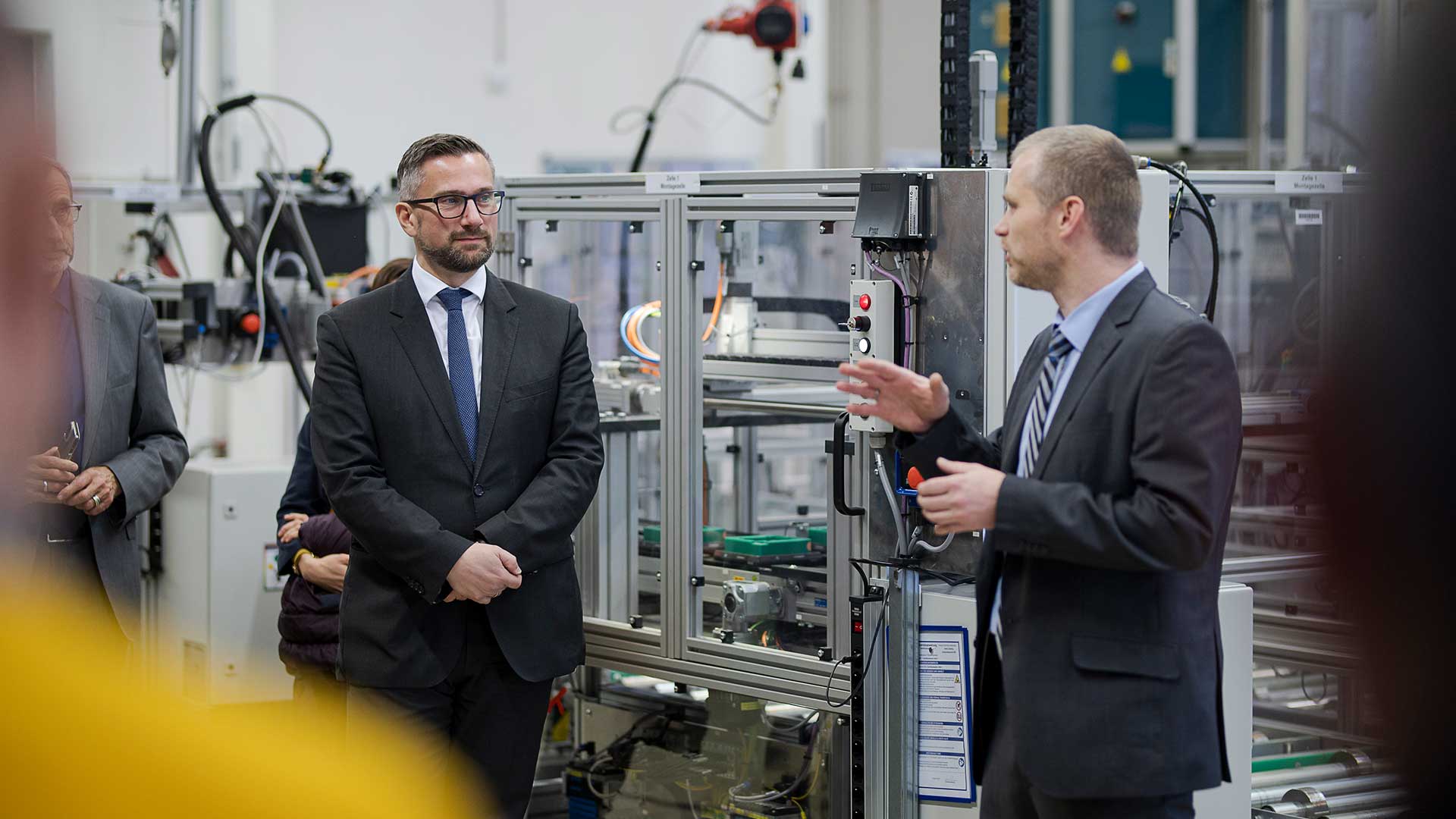 Kabinettsitzung an der TU Chemnitz mit Führung durch die Experimentier- und Digitalfabrik || © Pawel Sosnowski